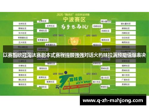 以赛前欧冠淘汰赛剧本式赛程提醒强强对话火药味拉满预期值爆表决